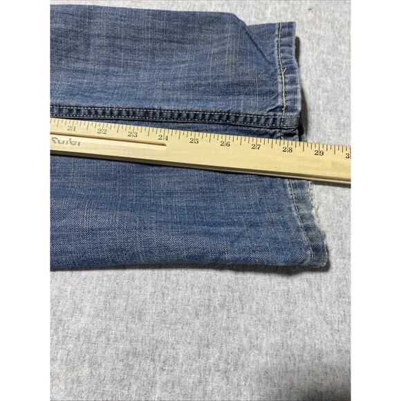 Levis 569 Jeans Mens Tag 38x30 Actual 40x28 Blue Straight Loose Baggy 90s Denim - Picture 10 of 14